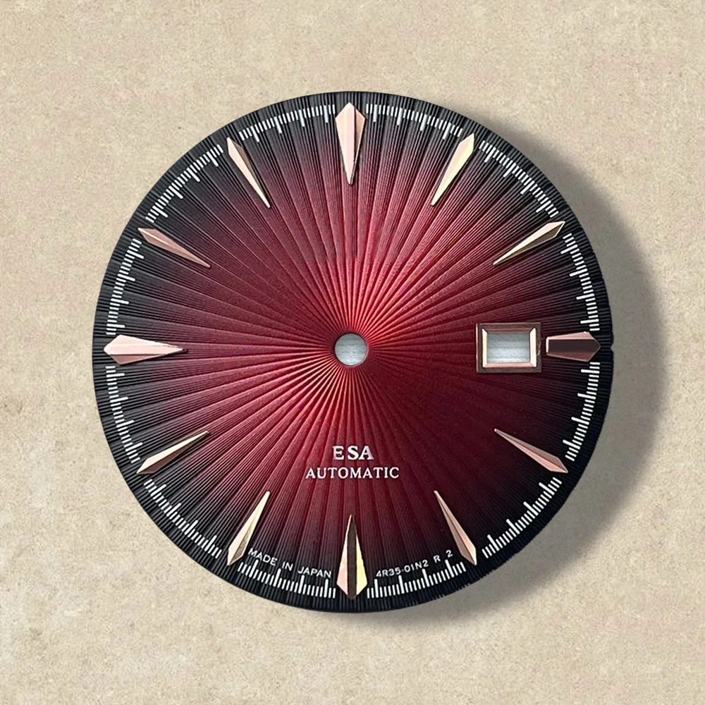 35mm Cocktail S Dial Fit NH35 Movement High-Quality Vertical Grain Dial Watch Modification Accessories