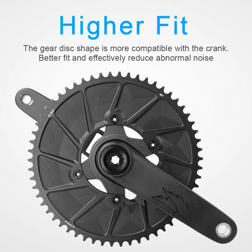 RIRO 자전거 체인 휠 110BCD 46/48/50/52/54/56/58T 자전거 크라운 체인 링 도로 자전거 Shimano 105/FC-R7000 용 단일 스프로킷