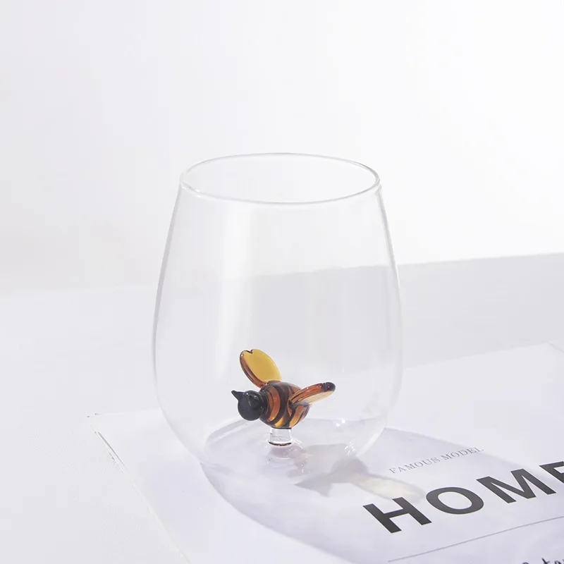 

LTT high borosilicate glass household glass transparent creative cartoon juice cup milk cup