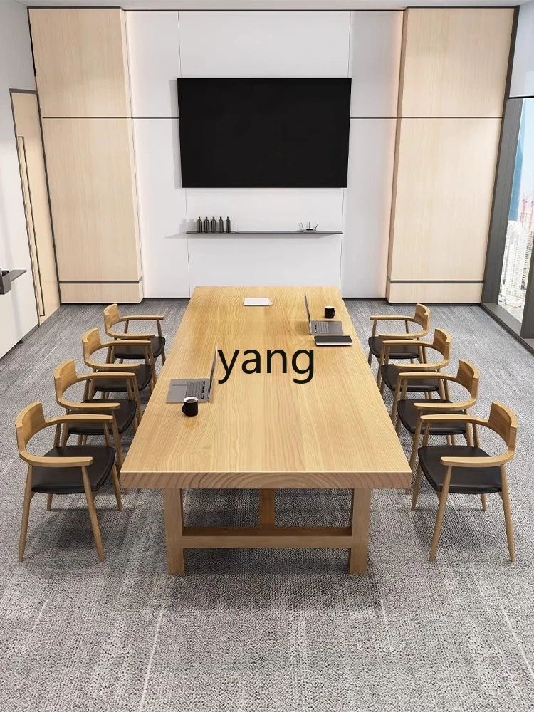 LH الخشب الطبيعي الخفيف الفاخر الراقية طاولة طويلة تدريب الأعمال التفاوض مكتب العمل الكبير #3