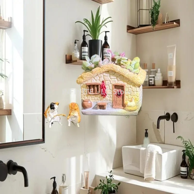 Fish Tank Mount Corner Shelf with Hydroponics Green Plant Tray, Punch-free Storage Rack Landscape Bracket