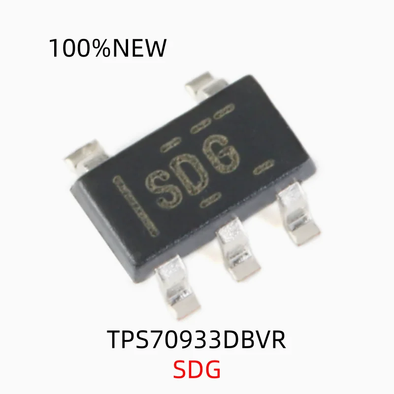 (20 Pieces) 100% New Tps70933Dbvr Silk Screen Sdg Package Sot23-5 3.3V 150Ma Low Dropout Linear Regulator Chip Ic
