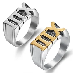 Personality Roman Numeral XIII Ring Stainless Steel Fashion Charm 13 Biker Men Jewelry Gift SMR0015