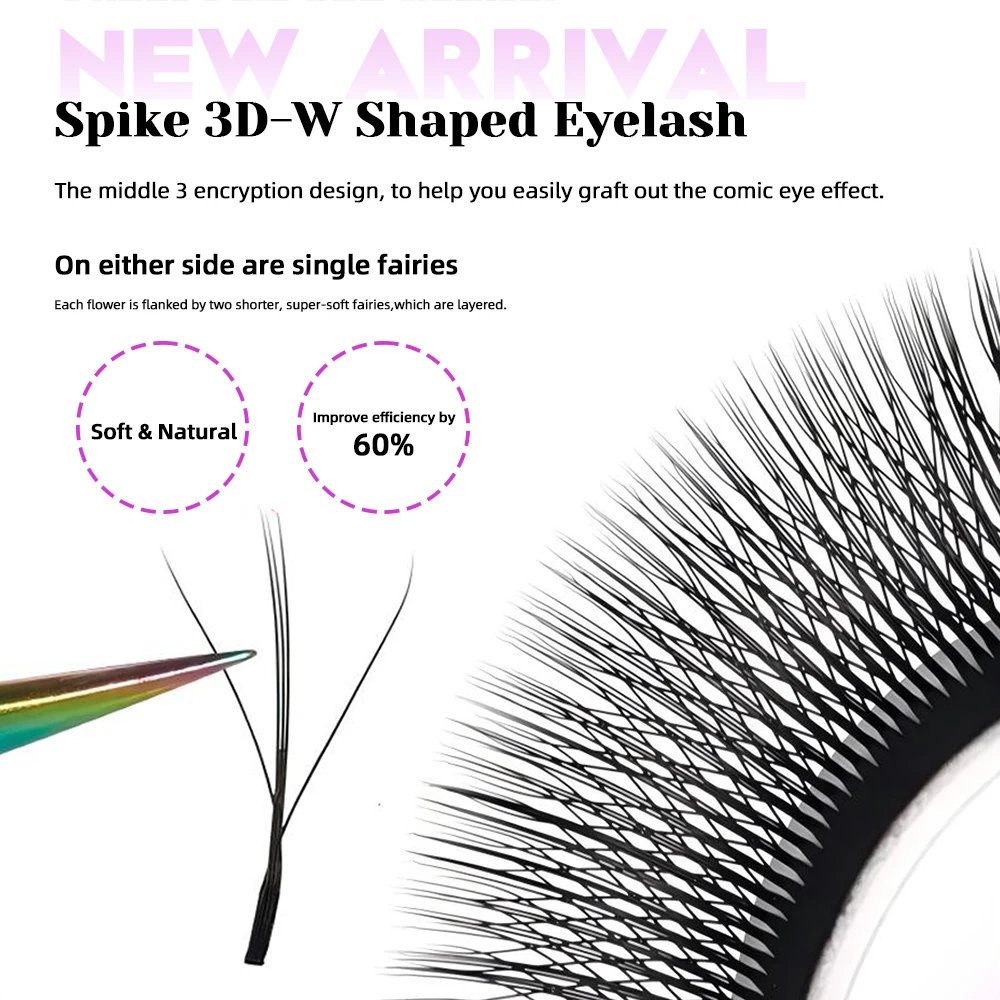 MASSCAKU 3D W ساندويتش رموش 8-15 مللي متر مزيج C D حليقة مسبقة الصنع مروحة الرموش ملحقات Wispy فو المنك حجم لاش للمكياج