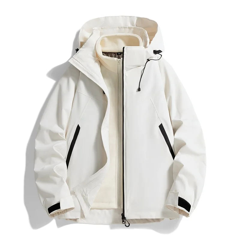 

Men's Waterproof Jacket Lightweight Windproof Breathable Camping Vacation Hiking Cycling Mountaineering Men's Warm Jacket