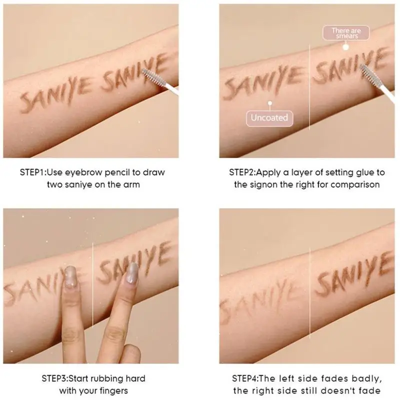 Kosmetik klares Augenbrauen gel langlebiges Wimpern fixgel wasserdichtes transparentes Augenbrauen-Fixgel für Augenbrauen Make-up z4q2 – Detail 15