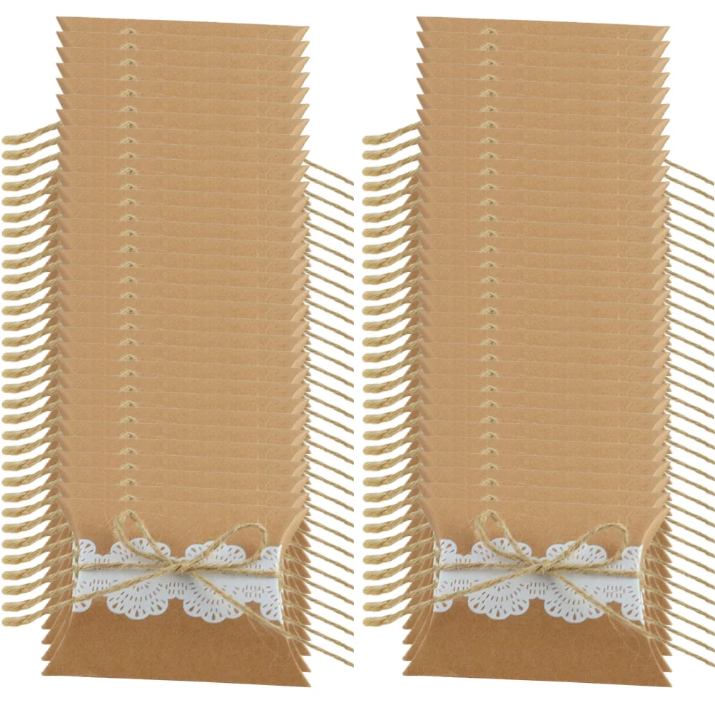

100pcs Pillow Box Wedding Supplies Durable Party Favor Gift Chocolate Decorations C y Boxes Wedding Treat Boxes