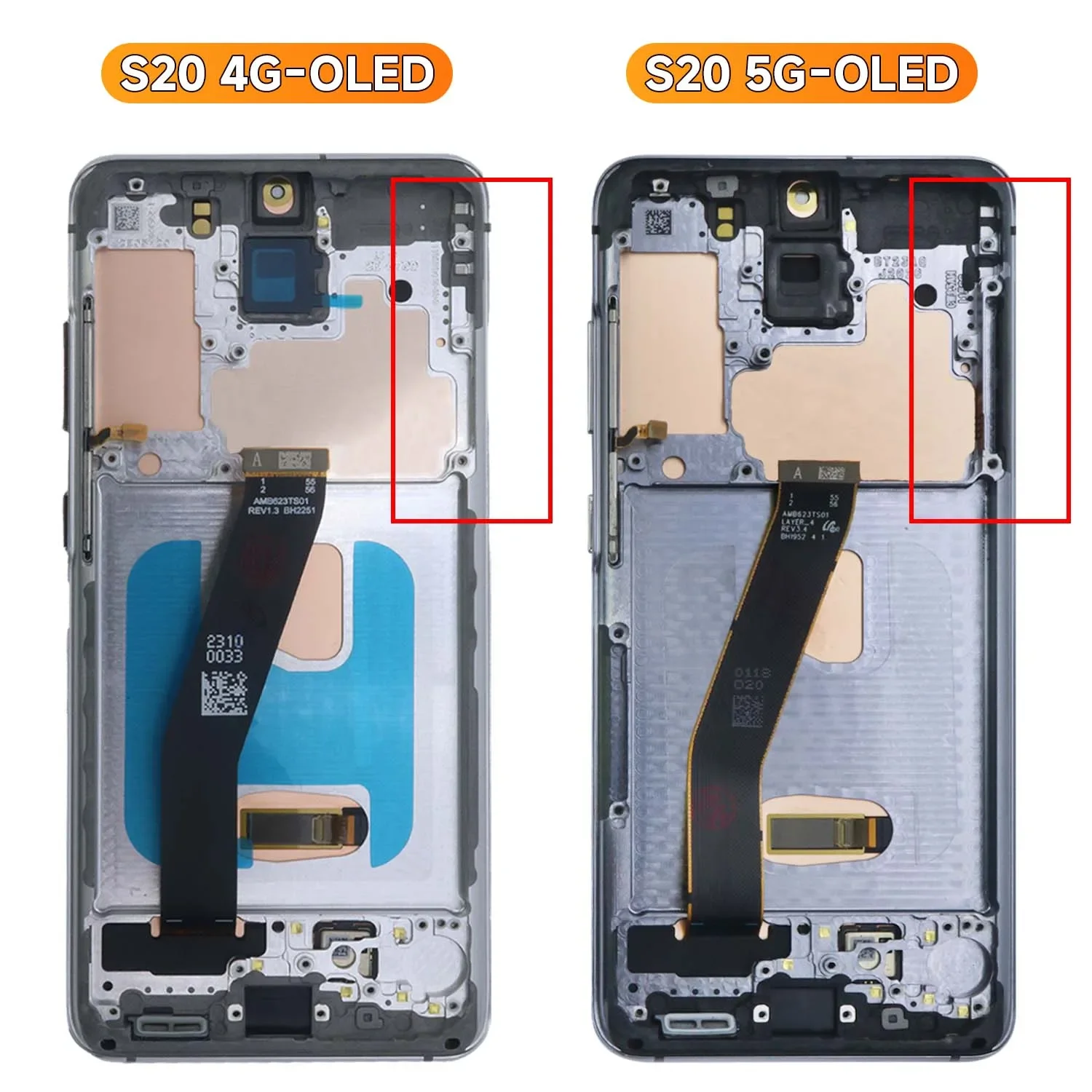 S20 4G For Samsung 6.2\'\' For AMOLED G980 G980F G981 G981F LCD Display Touch Screen Digitizer Assembly Replacement