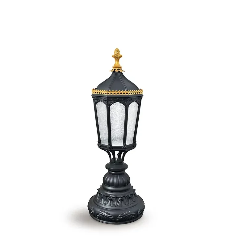 European Retro Integrated LED Outdoor Column Lamp Waterproof Simple Column Lamp Villa Courtyard Floor Garden Lamp