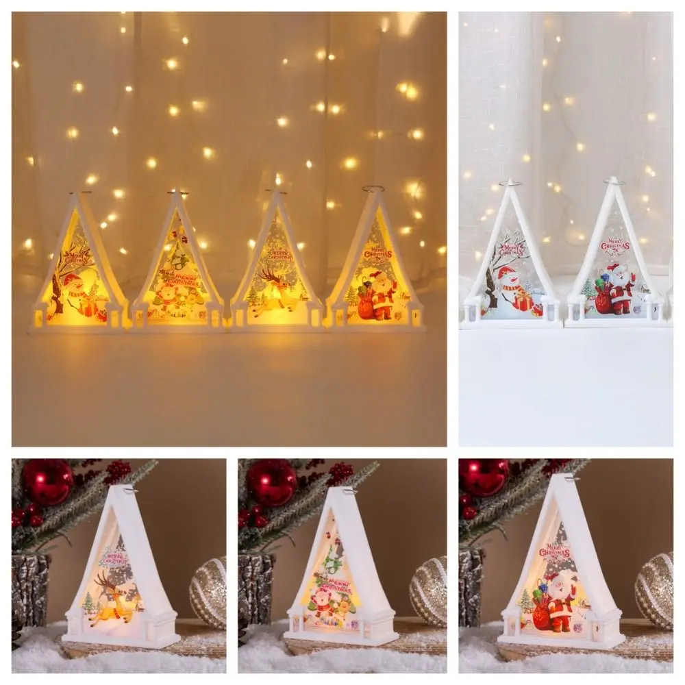 

illuminated Christmas Wind Lantern Santa Christmas Tree Christmas Portable Lantern LED Snowman Santa Hanging Lamp Christmas