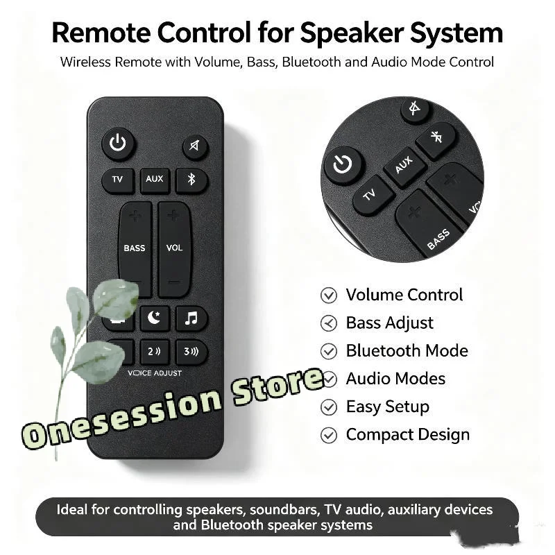 RE6214-1 Replacement Remote for Polk Audio Signa S1 S2 S3 S4 Soundbar Ergonomic Design Comfortable Grip for Home Theater Use
