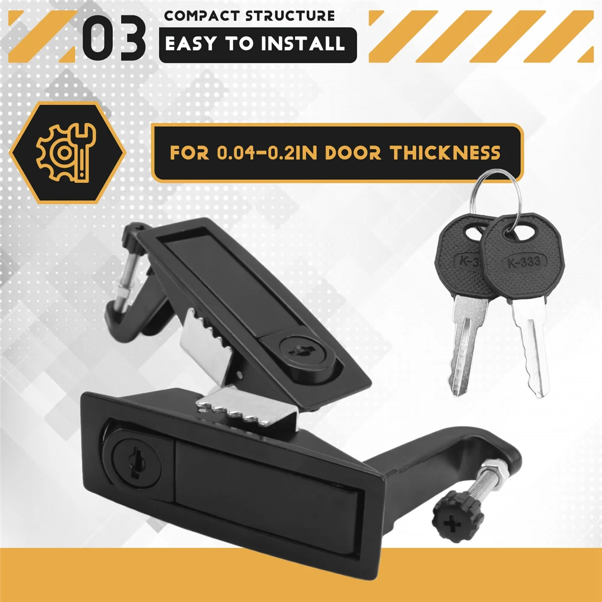 

10 шт., компрессионная защелка, рычаг заподлицо, замок для морского автомобиля, дверной ручной замок, регулируемые рычажные защелки, толщина: 1-5 мм -AB16