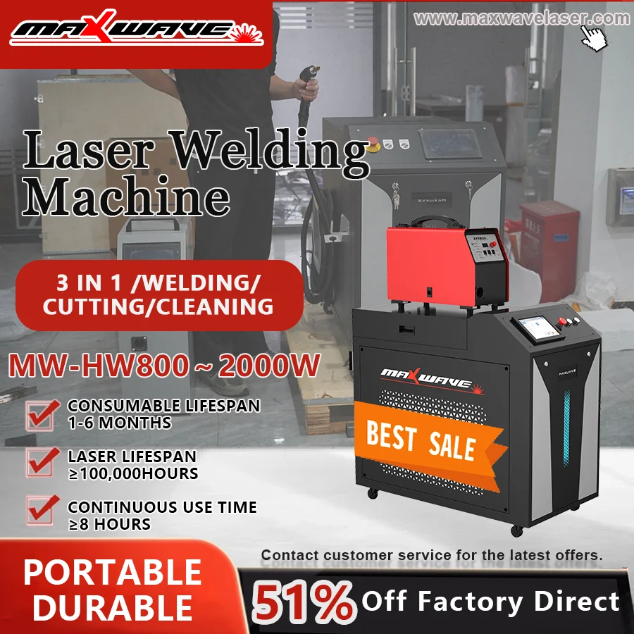 Laser Welder Handheld Air Cooled Portable Machine for Stainless Steel Carbon Steel Aluminum Iron Sheet Metal Welding and Repair