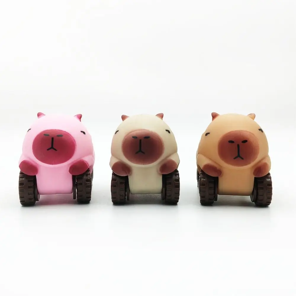 Stretchable Car Capybara Squeeze Toy High Elasticity with Wheel Capybara Fidget Toy Elongate Soft Cute Pinch Toy Practical Jokes