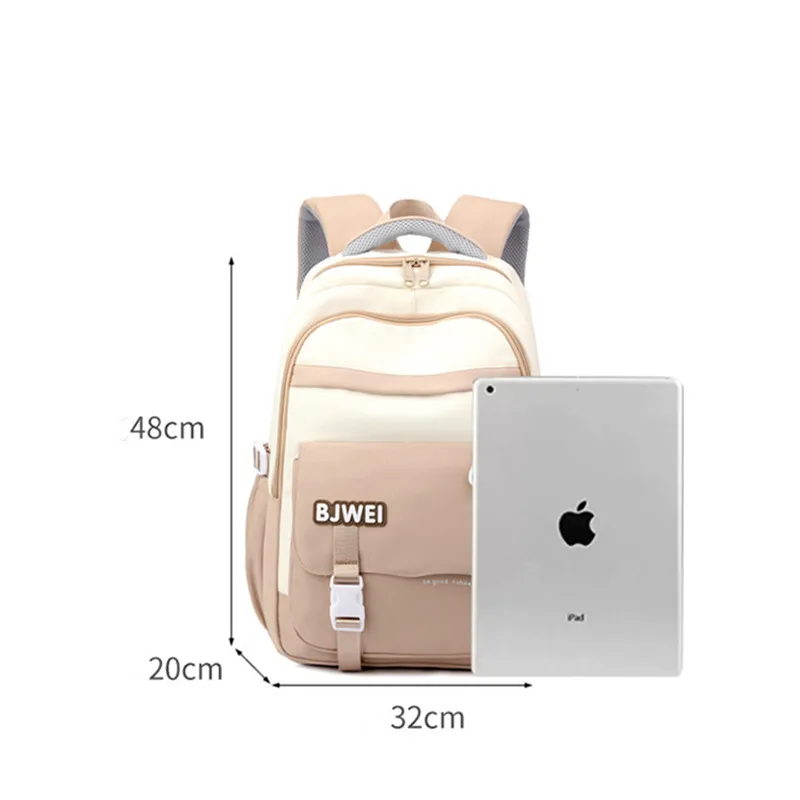 2024 Summer BAIJIAWEI Brand Designer Youth Backpacks for Girls Cute school bag for teenagers Academy style Colorful backpack