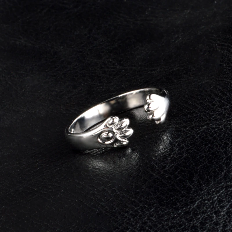 

Rings 925 Sterling Silver Pretty Cat Claws Animal Ring For Girlfriend/Children Party Accessories Hot Sale