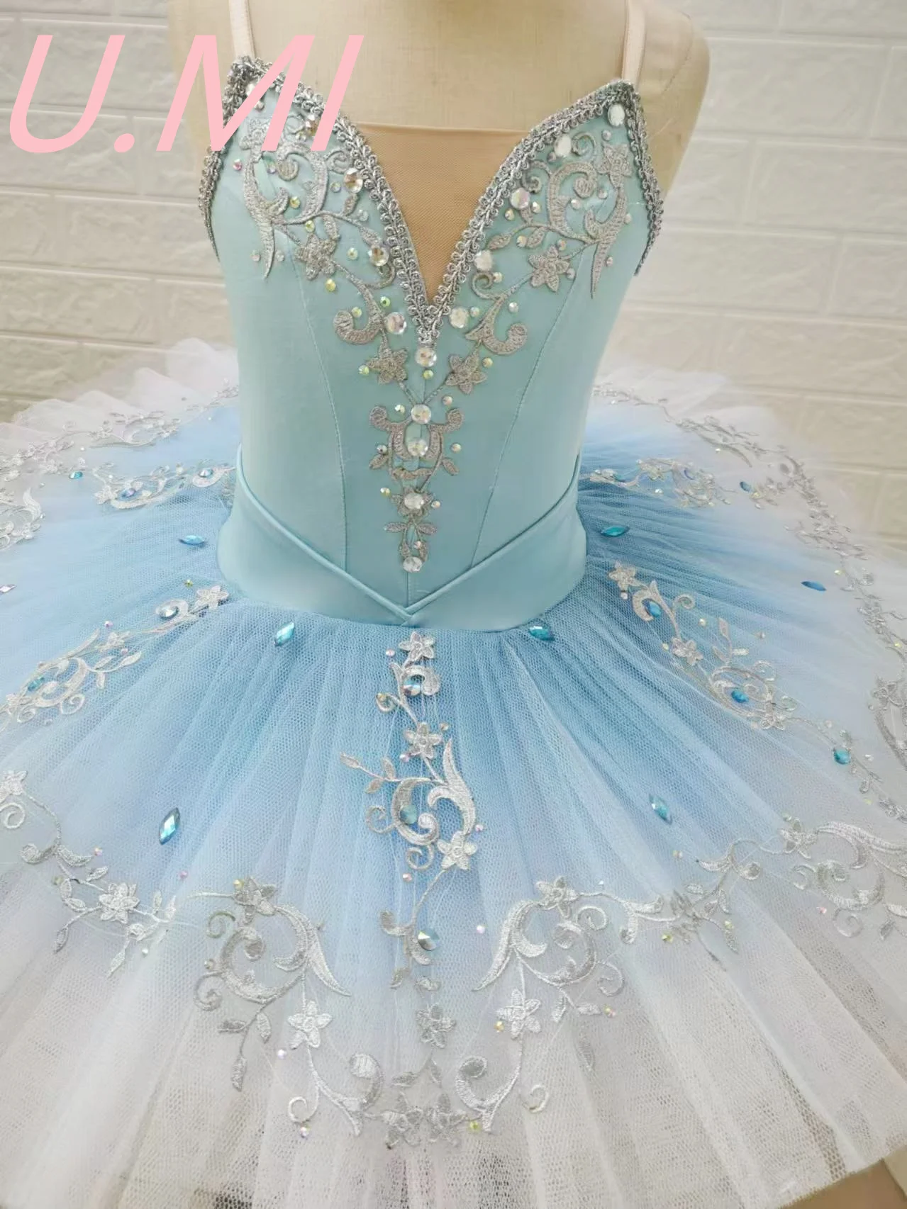 Blue bird variation tutu dress Blue transition dress Professional adult children group dance custom TUtu dress