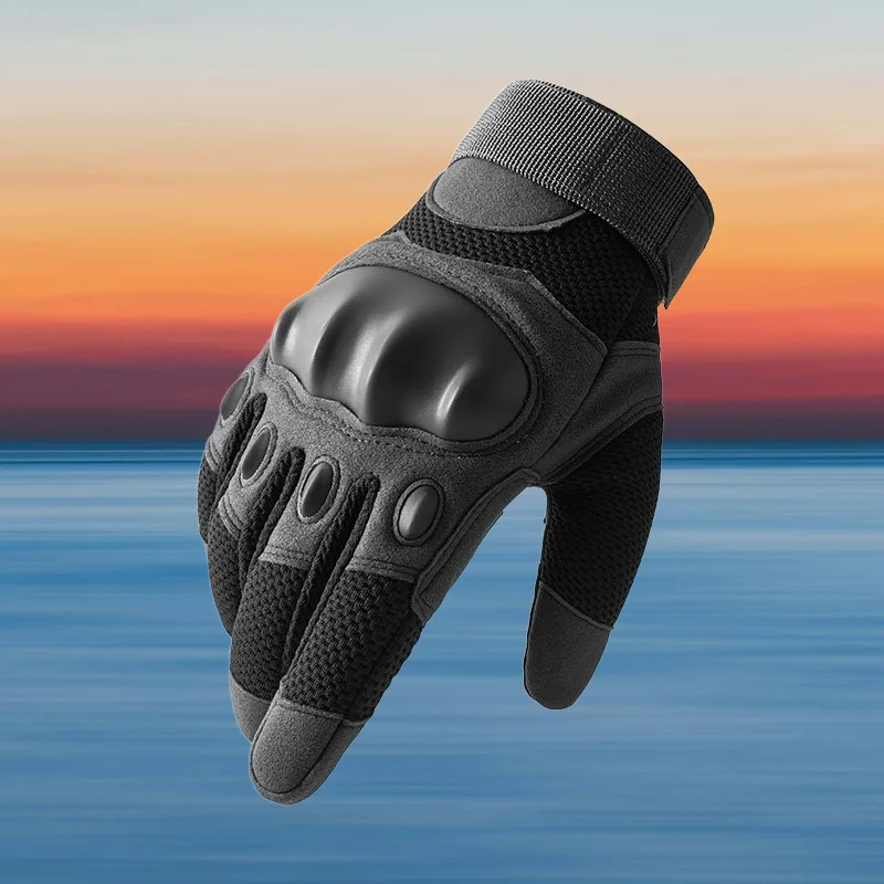 

Grip Full-Finger Tactical Gloves, Conductive Leather Touch, Adjustable Cuff, For Special Training, Shooting, Outdoor Sports​