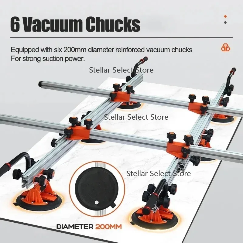 160cm-320cm Large Format Tile Handling Lifting Tools with long cr-oss bar other hand tools