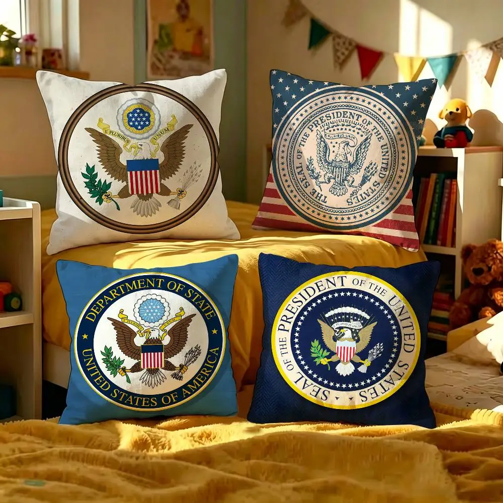 S-Seal Of The P-President Pillow Cover for Bedroom Room and Living Room Sofa Decorative Cushion Cover