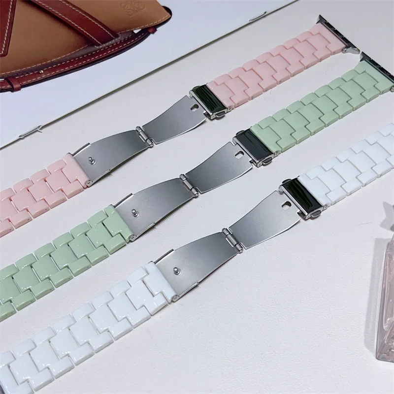 Watch strap+Case+glass For apple watch band 44mm 40mm 38/42mm Candy bracelet iwatch ultra2 49mm serie 9 8 7 6 5 4 3 Se 41mm/45mm