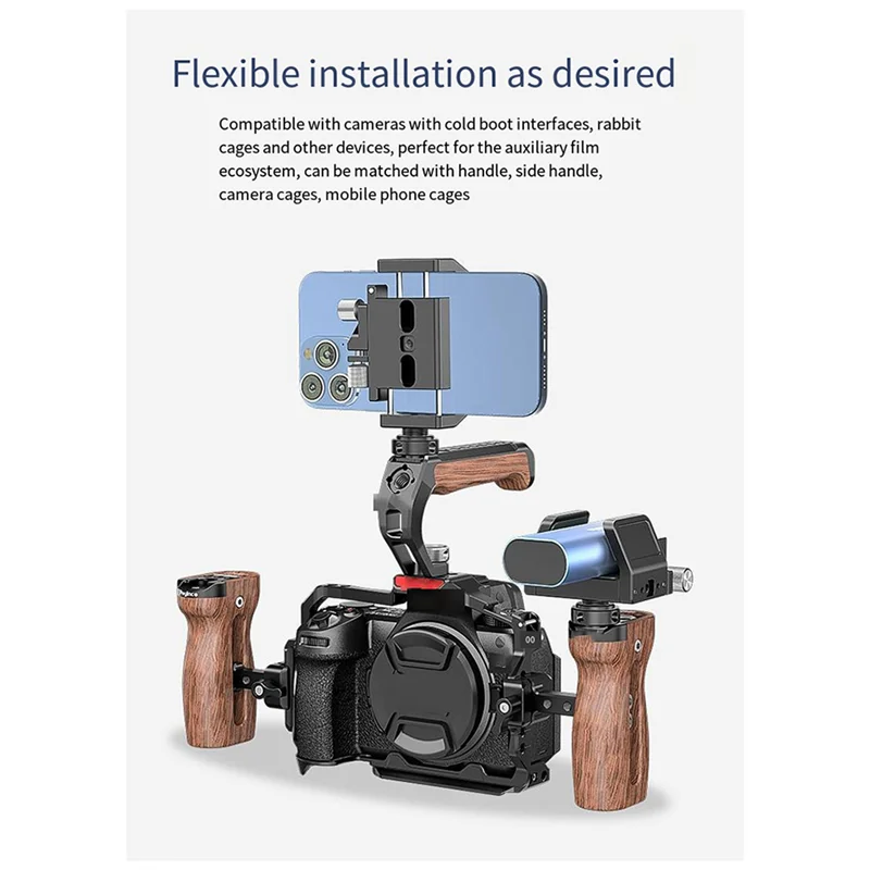 GROCE-SSD Holder Clamp For BMPCC 4K 6K PRO Camera For  T5 T7 SSD With Cable Clamp Cold Shoe Mount For DSLR Camera Cage