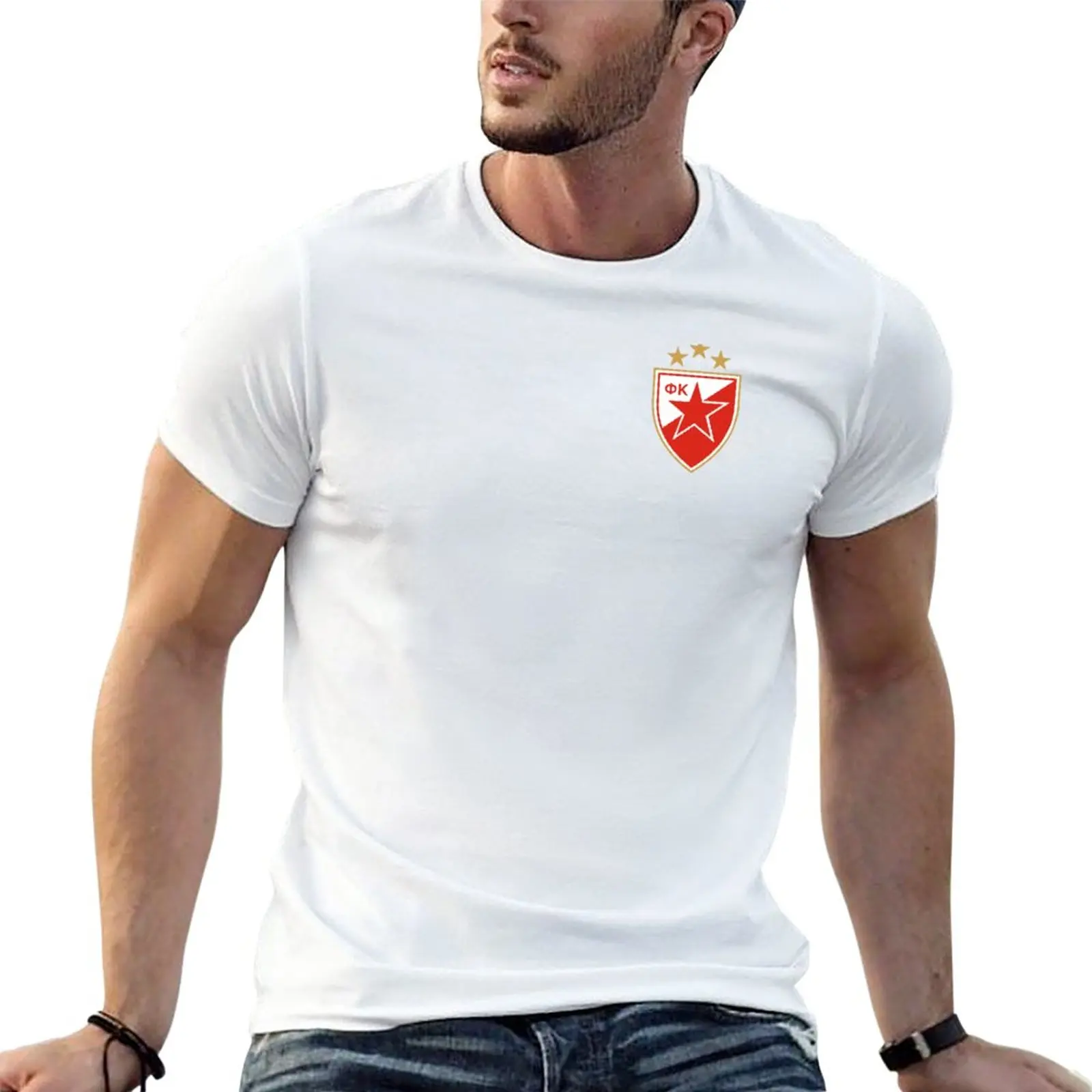 FC Crvena Zvezda T-Shirt anime clothes graphics customs design your own t shirt for men