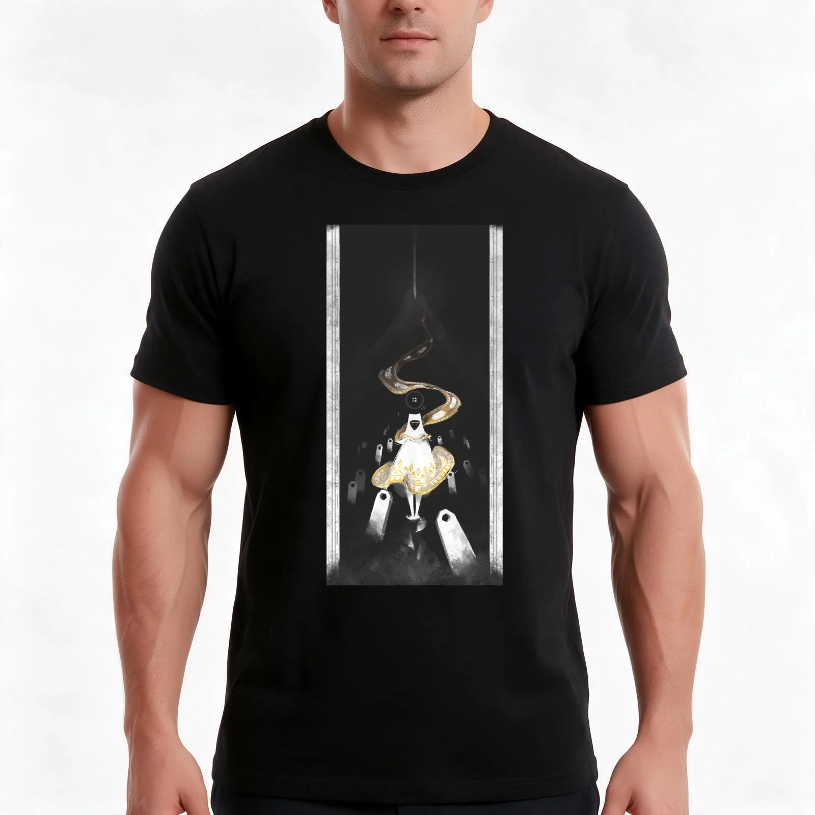 Waiting - Journey T-Shirt, Summer Casual Cotton Tee, Oversized Streetwear Tops, Vintage Graphic Print, Loose Fit Short Sleeve