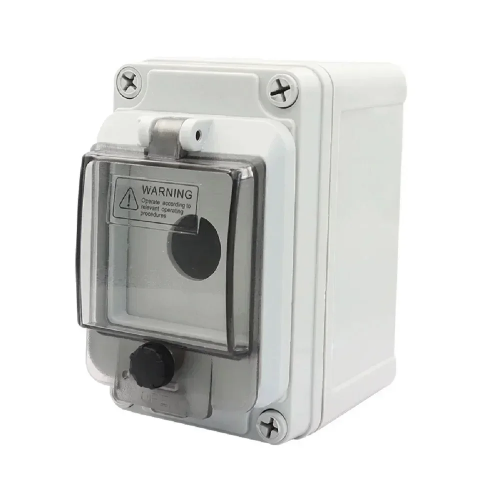 1PC Waterproof Control Button Box Single-Hole Outdoor Push Button Switch Emergency-Stop Mushroom Self-Locking Knob Switches