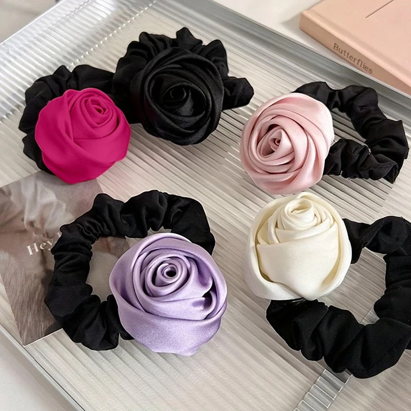 

1 rose small intestine hair tie headband all-match style for all seasons
