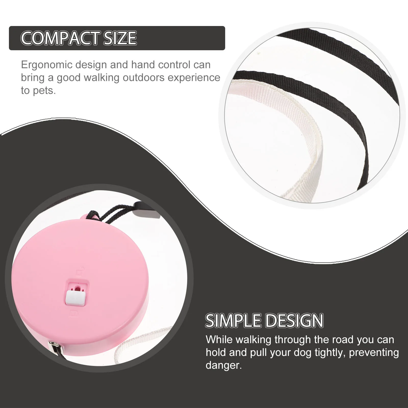 

Automatic Retractable Dog Leash 3M Pink Thick Rope Small Pets Puppy Cats Rabbits Adjustable Wear Resistant Outdoor Traction