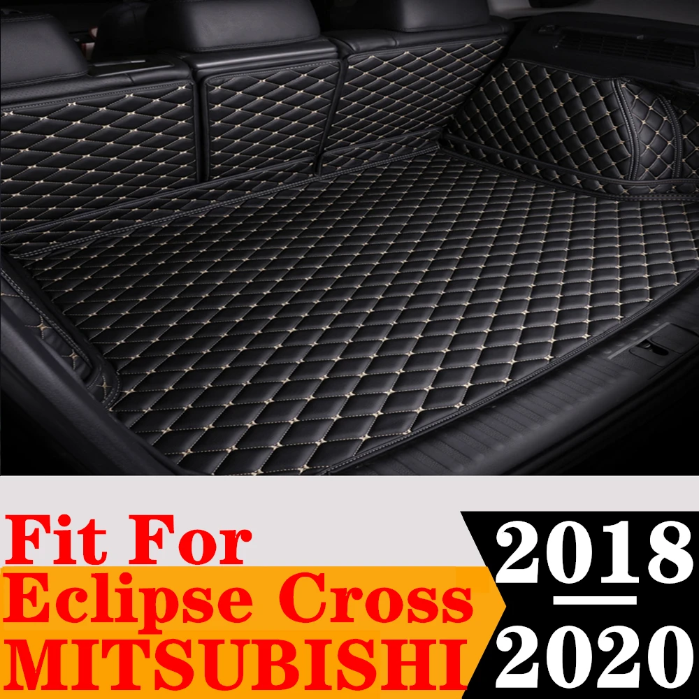 Custom Full Set Car Trunk Mat For Mitsubishi Eclipse Cross 2020 2019 2018 Rear Cargo Liner Tail Boot Tray luggage Pad Auto Parts