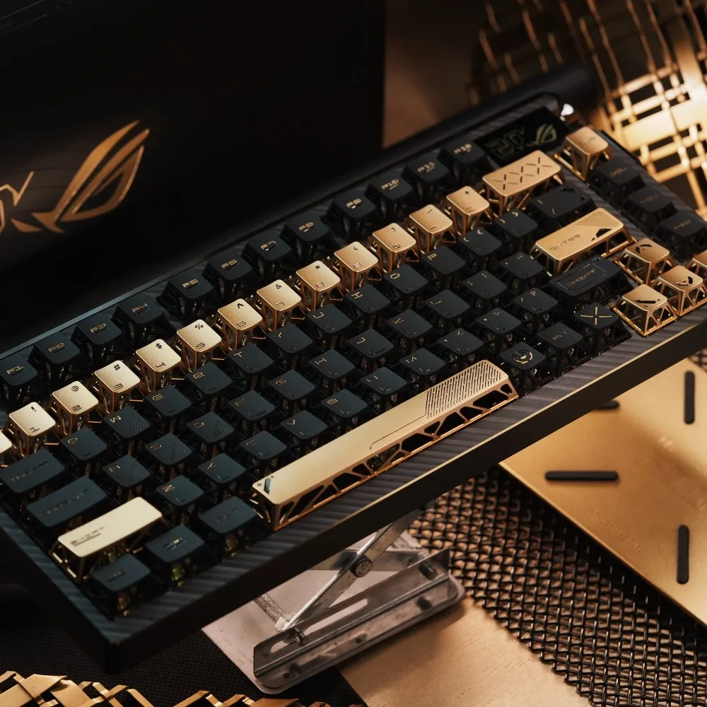 Cherry Profile Keycaps for Mechanical Keyboard Metal Hollow Keycap CNC Aluminum Alloy 60/75/80% Silver Number Pad Artisan Keycap