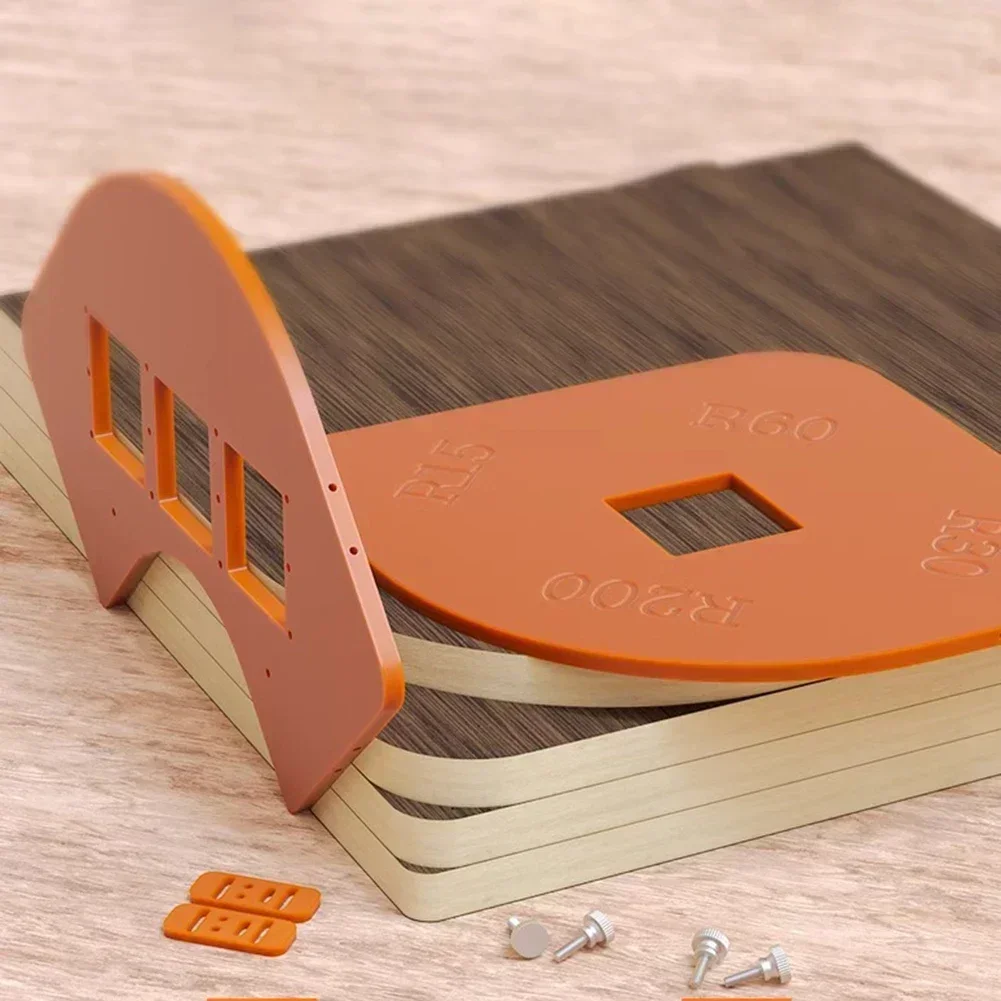 Szablon promienia narożnego 4w1 Frezarka do obróbki drewna Łuki Szablon pozycjonowania kąta Frezarki promienia narożnego Jig Pozycjonowanie obróbki drewna