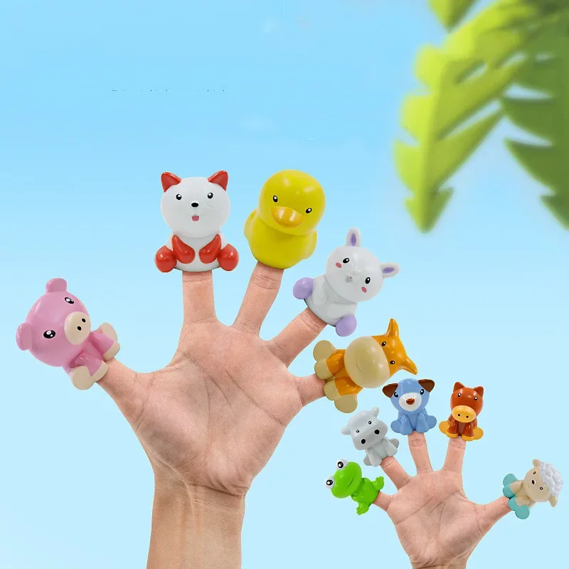 Kids Animal Matching House Montessori Toys Animal Finger Sleeve Puppets Counting Matching Color Sorting Games Sensory Toys Gifts