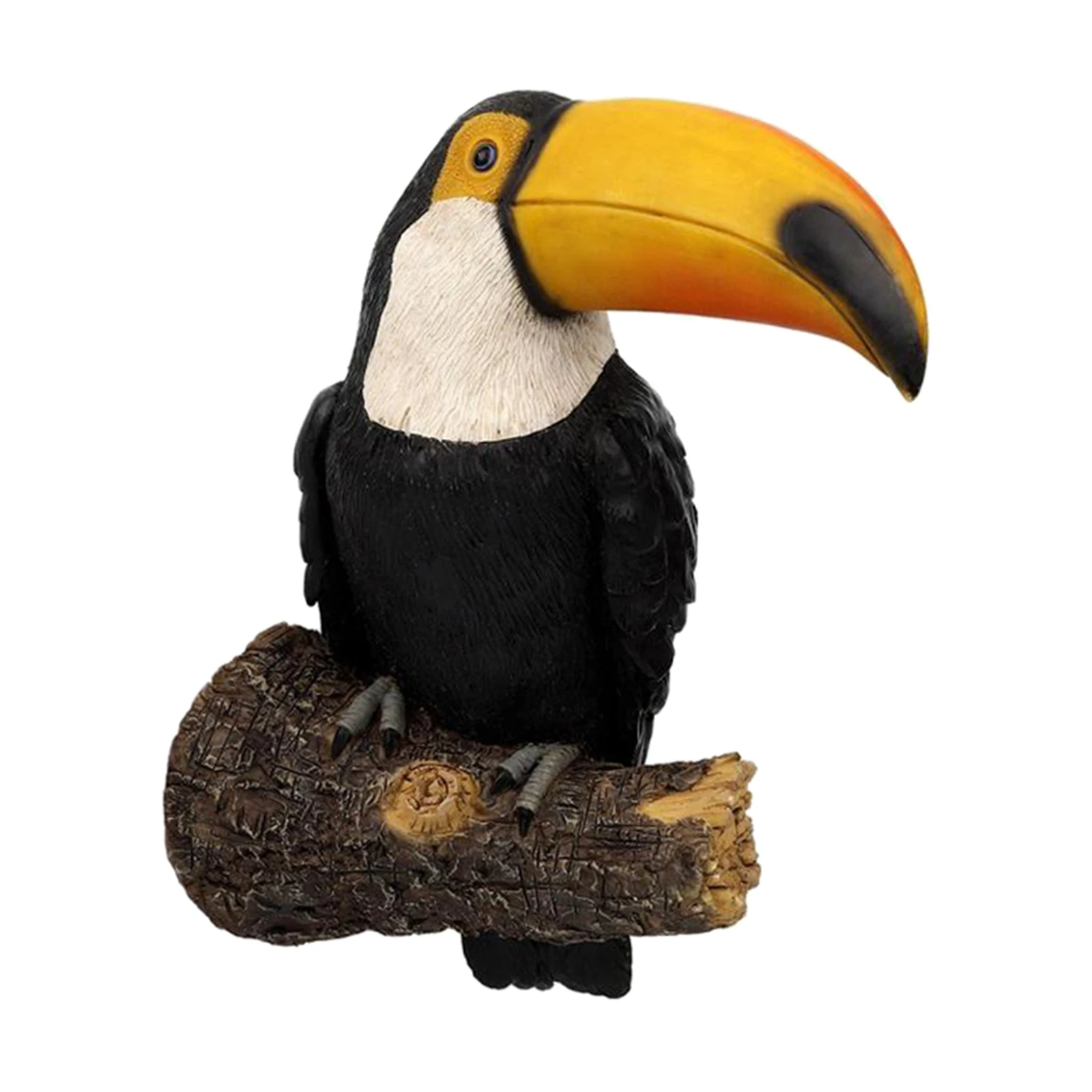 Garden Decoration Figure Mini Toucan Bird Sculpture Resin Ornament for Yard and Patio Design