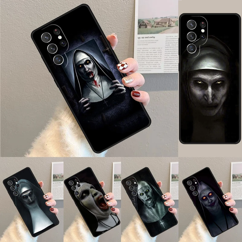 Cover For Samsung Galaxy S24 Ultra S21 S22 S8 S9 S10E Note 10 20 Plus FE S23 The Nun Valak Horror Phone case Coque