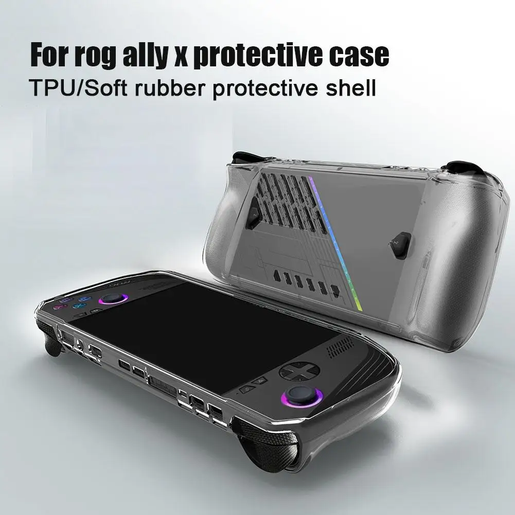 TPU Protective Case For ASUS Rogally X Handheld Game Console Heat Dissipation Transparent Game Anti Drop Protective Shell