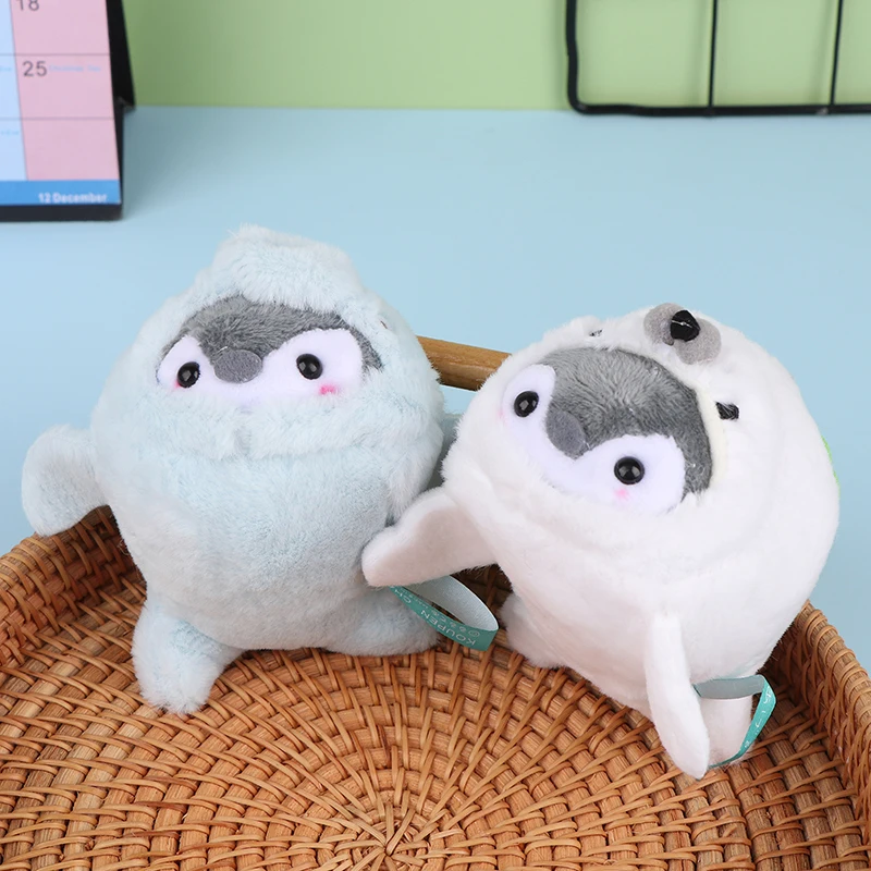 

Cute Penguin Seal Plush Keychain Pendant Soft Stuffed Kawaii Animal Keyring Schoolbag Pendant Car Key Accessories