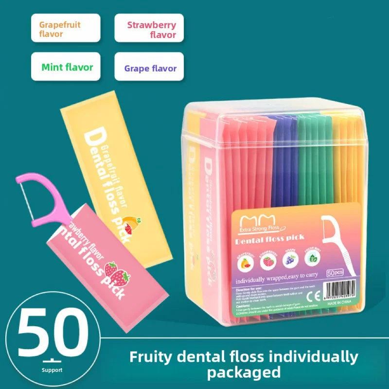 Fruit Flavored Dental Floss Individually Packaged Disposable Dental Floss