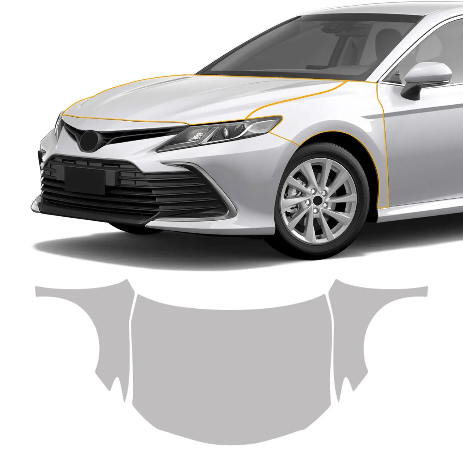 

For Toyota Camry LE XLE 2021-2024 TPU Bumper Pre-cut PPF Kit Clear Paint Protective Film Custom Anti Scratch Self Healing Shield
