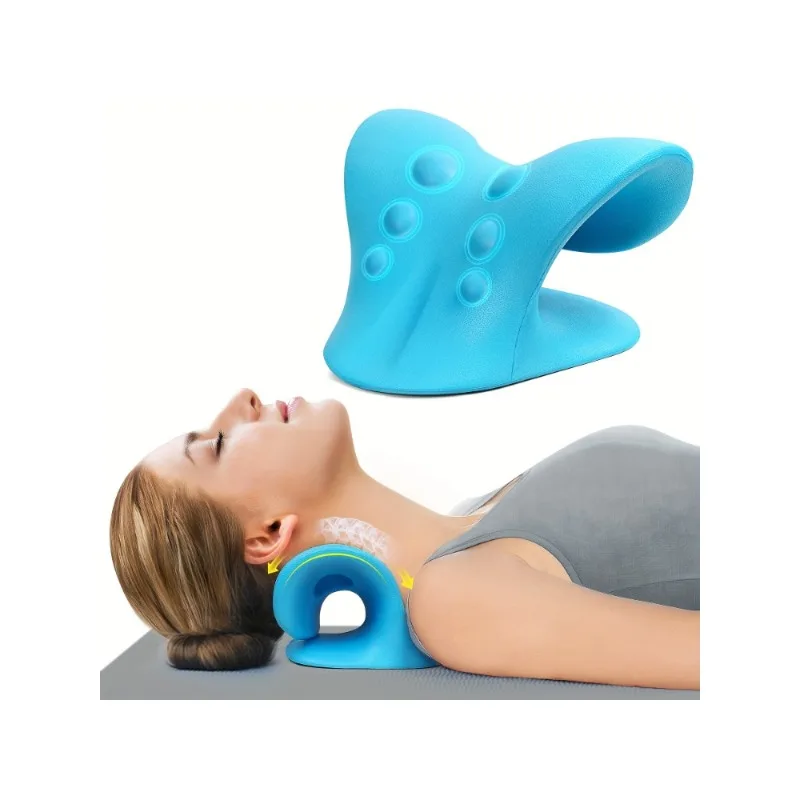 1pcs EVA Material C-shaped Cervical Neck Relaxation Massage Pillow Is Suitable for Relaxing Your Neck After Work