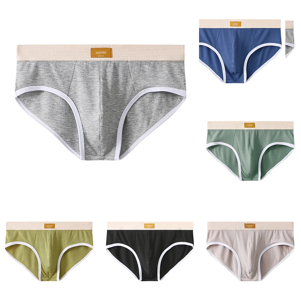 Nueva ropa interior de alta calidad, bragas masculinas ligeras, Bikini, calzoncillos transpirables, suspensorio, negro, verde, gris1