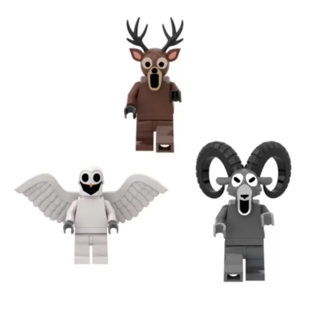 99 Nights in The Forest Deer Owl Goat Monster Building Blocks Set Model Assembled Building Blocks Children's Toys Plastic Doll