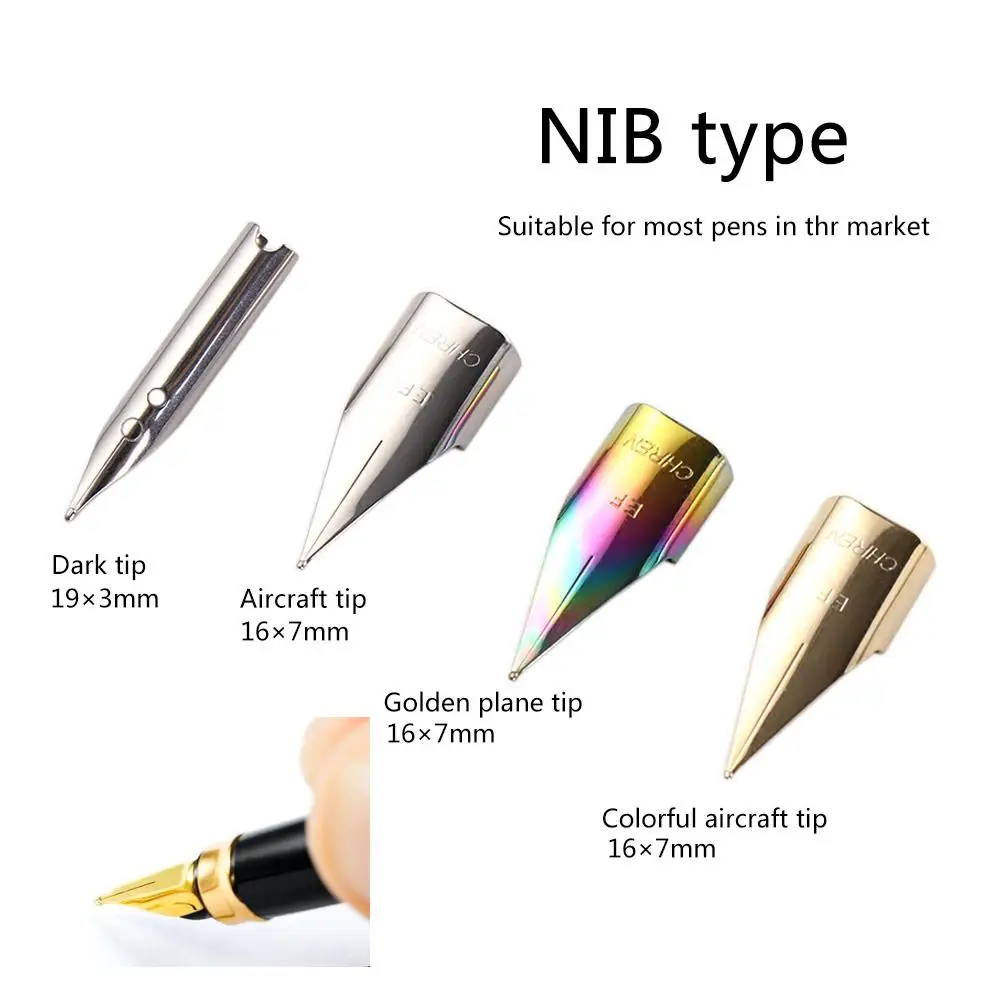 10PCS Universal Office Student 0.38mm Stationary Writting Tools Pen Accessories Fountain Pen Nibs Pen Tip Replacements