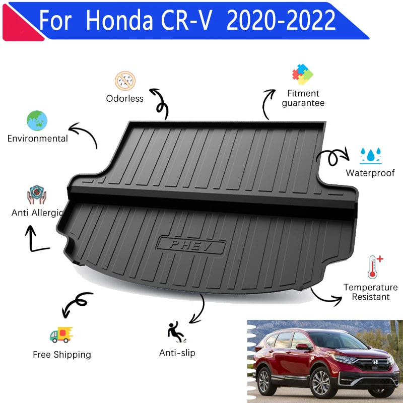 Car Trunk Mats for Honda CRV CR V PHEV Plug-in Hybrid 2020 2021 2022 MK5 TPE Material Car Rear Cargo Tray Trunk Pad Accessories