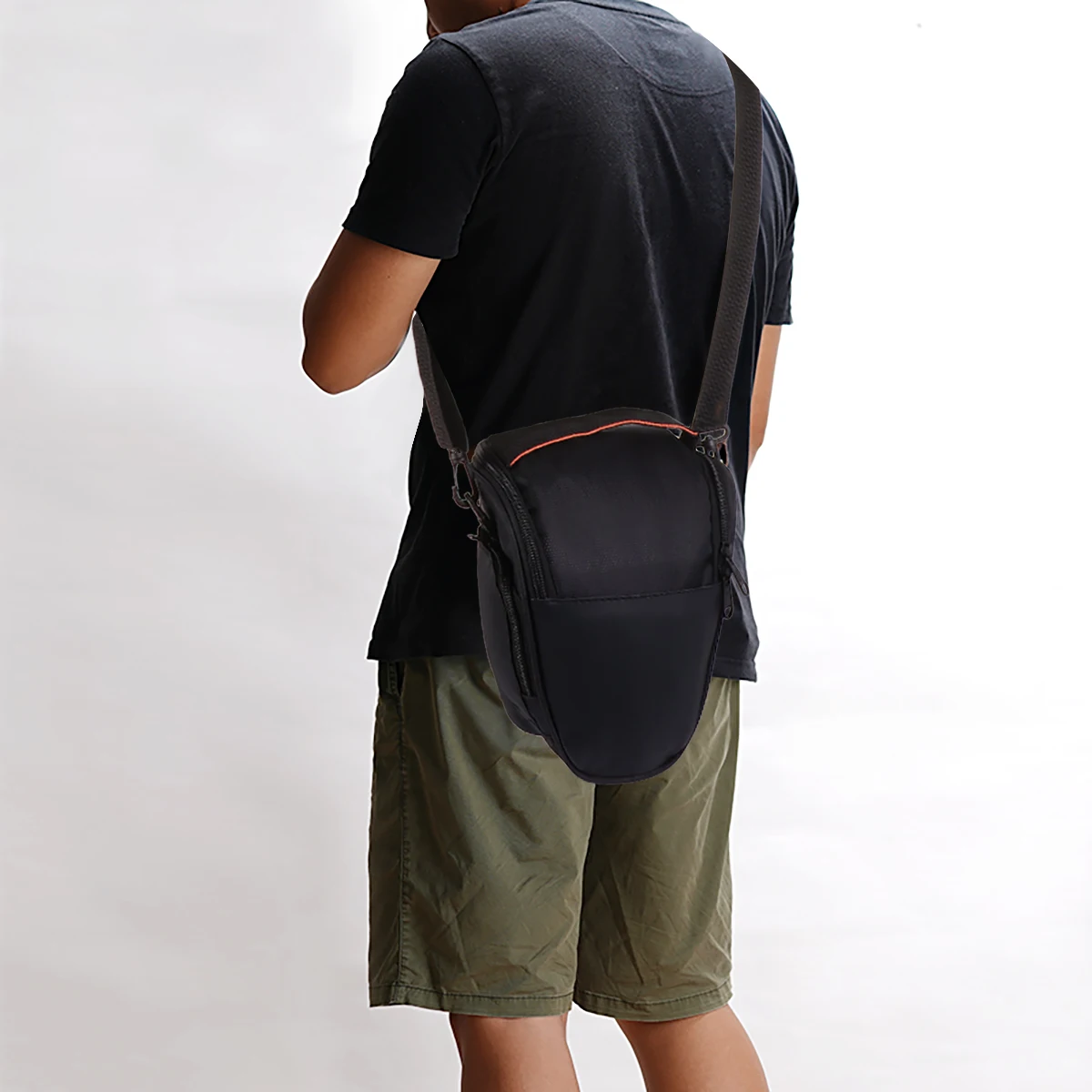 

Camera Bag Shockproof Protective Case Portable Wear Resistant Storage Shoulder Black Dustproof Long Use Hiking Camping