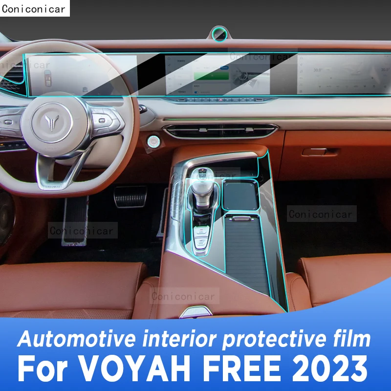 

For VOYAH FREE 2023 Gearbox Panel Navigation Screen Automotive Interior Protective Film Anti-Scratch Transparent TPU Accessories