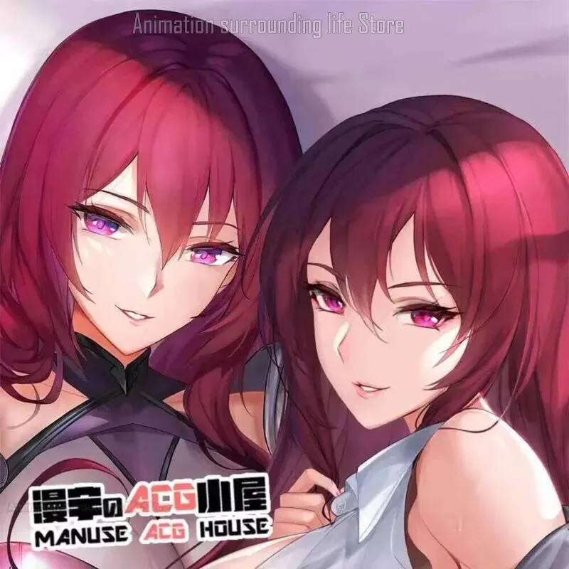 

Наволочка Fate/Grand Order Dakimakura Scáthach, обнимающая наволочка для тела в стиле аниме, 2WAY, наволочка из персиковой кожи отаку для косплея