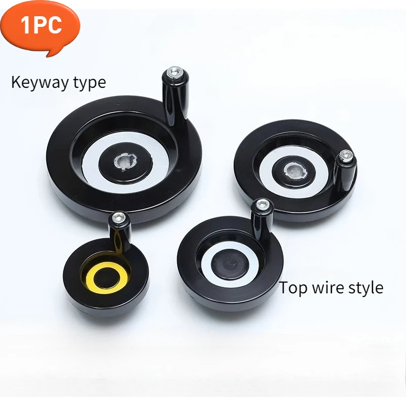 1PC OD 63~250mm Bakelite Hand Wheel Keyway 3/4/5/6mm Galvanizing Handwheel for Milling Lathe Bore 8/10/12/14/16/18/20/22mm